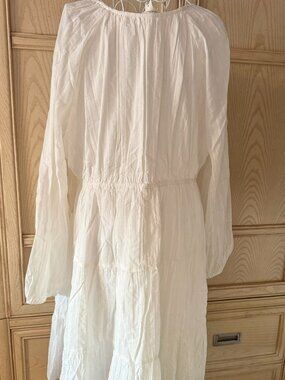 White Long Sleeve Minidress - NWT